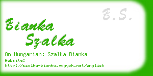 bianka szalka business card